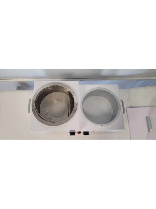 Cuve 2x5L chauffe cire à epiler en métal