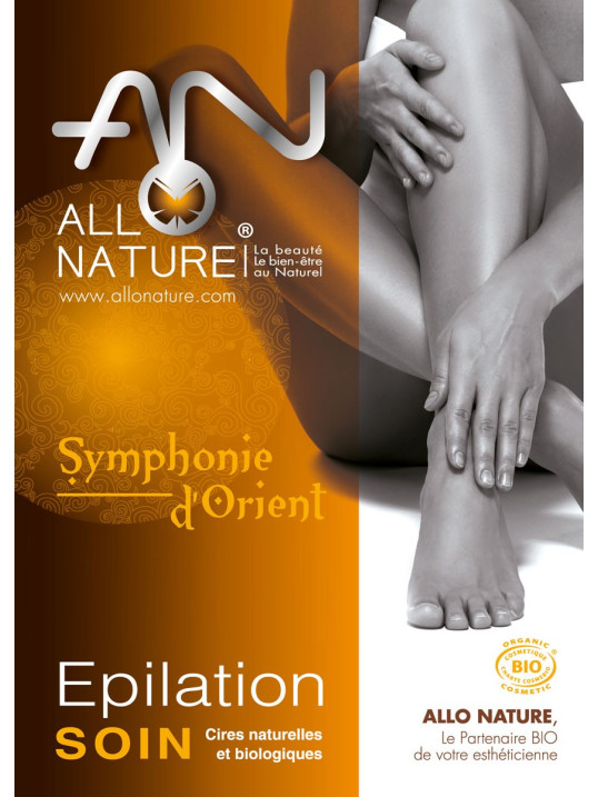 affiche communication epilation orientale pate au sucre bio allonature