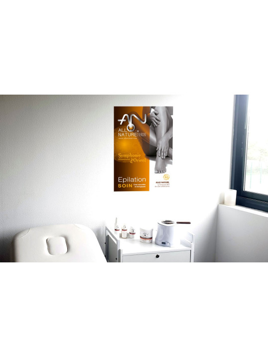 affiche communication epilation orientale pate au sucre bio allonature